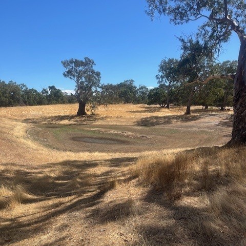 Dry dam at the top end of the Marne Saunders Catchment