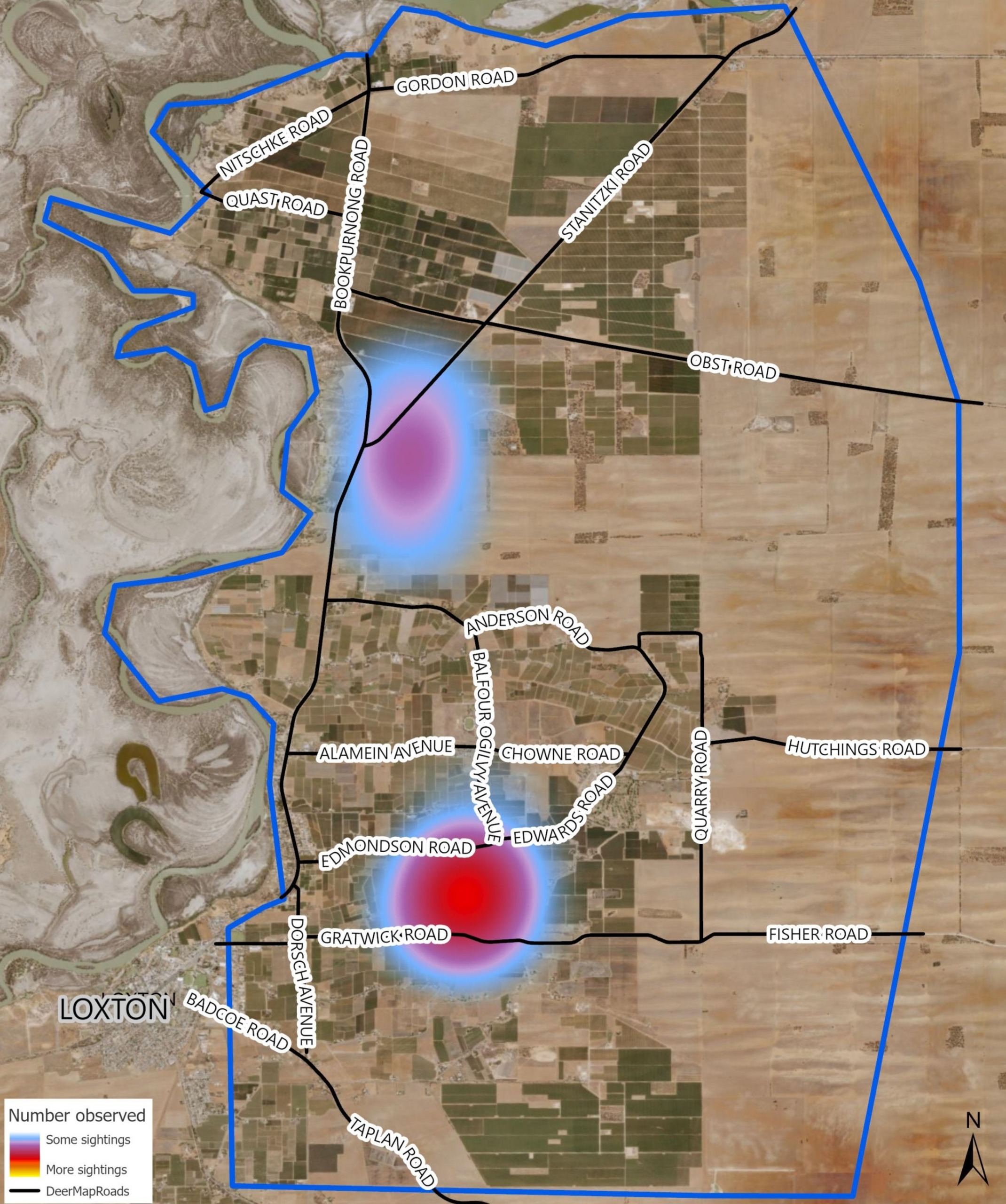 Riverland deer sightings since October 2025